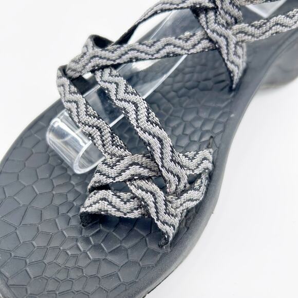 Chaco Updraft EcoTread X2 Outdoor Gray Waves Sandals Toe Loop Womens Size 9 - Picture 12 of 12